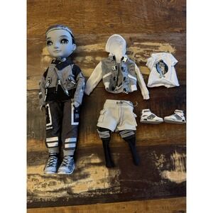 Rainbow High Shadow Series 1 Ash Silverstone Greyscale Boy Doll 11"